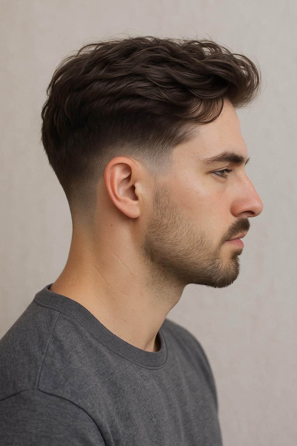 court mi long coupe de cheveux homme dégradé