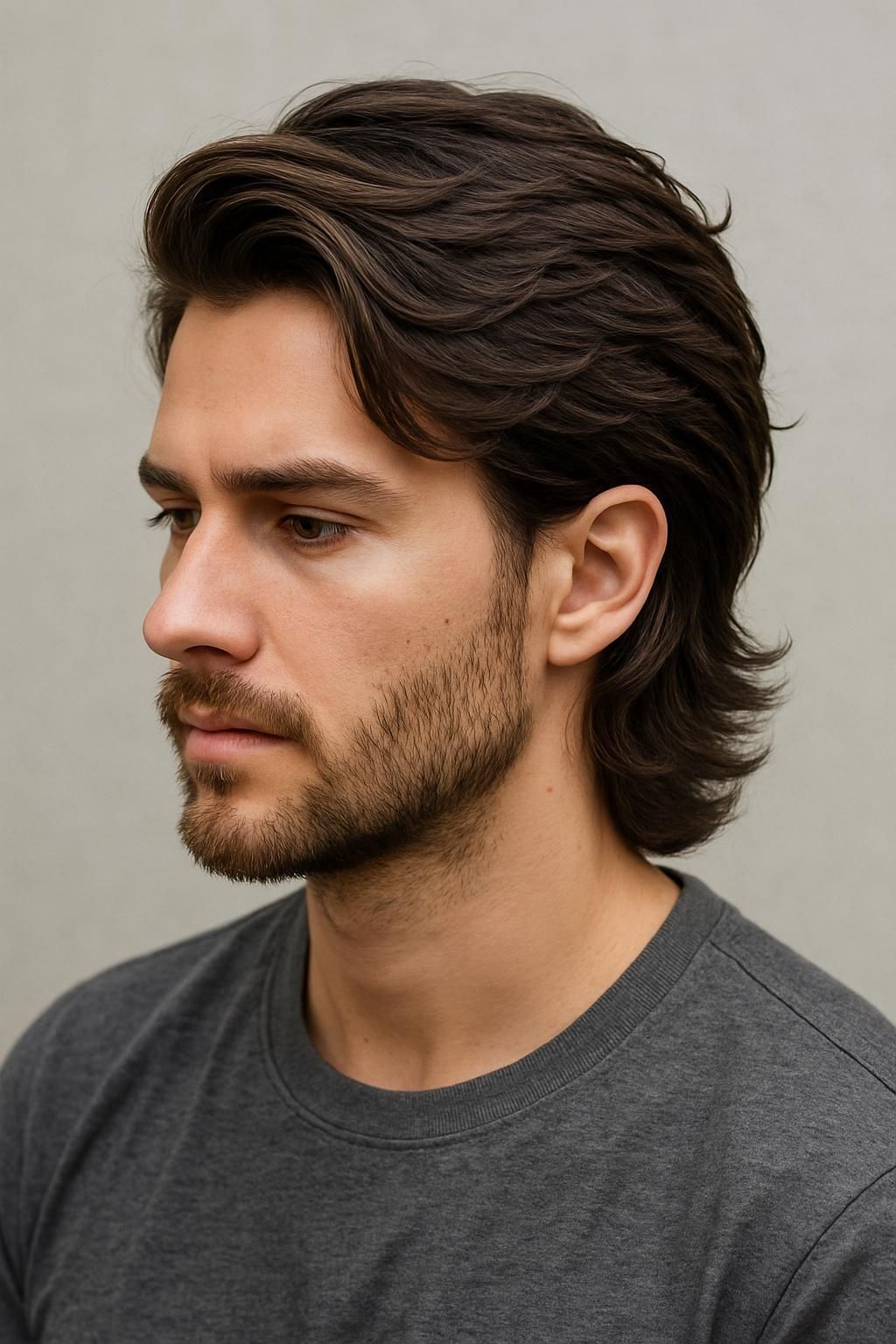 coupe homme dégradé progressif mi long