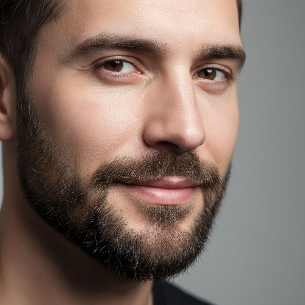 barbe courte homme